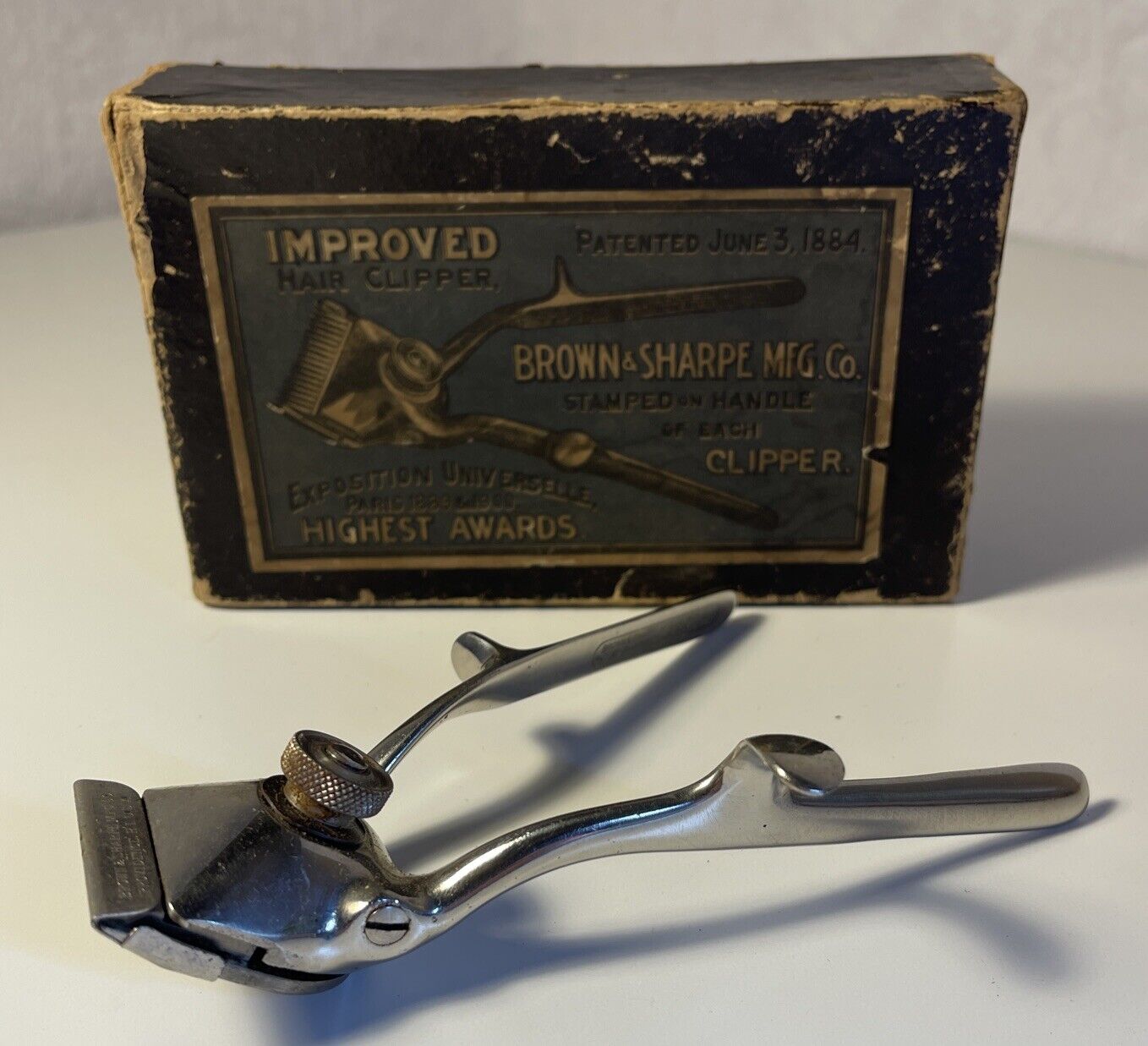 Antique Brown & Sharpe Mfg Co Improved Hair Clipper Barber Tools