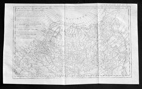 1759 - Russia Asia Asian Map Card Copperplate