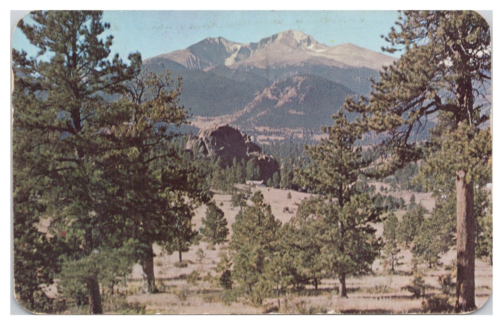 Vintage Longs Peak Rocky Mountain National Park CO Postcard c1951 Chrome