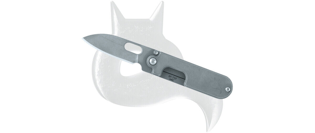 BLACK FOX Knives Bean Gen2 Slipjoint BF-719 Stonewashed Stainless Pocket Knife