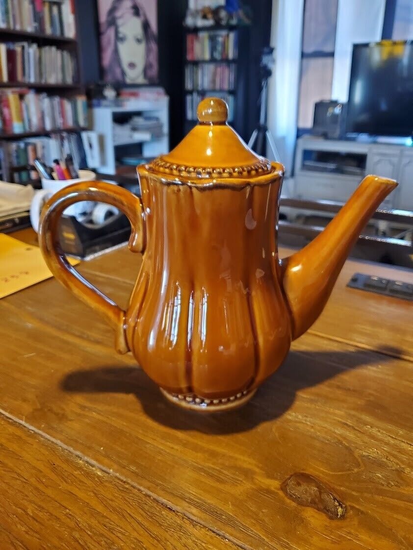 Roscher & Co Teapot ~ Brown/Rust Colored.