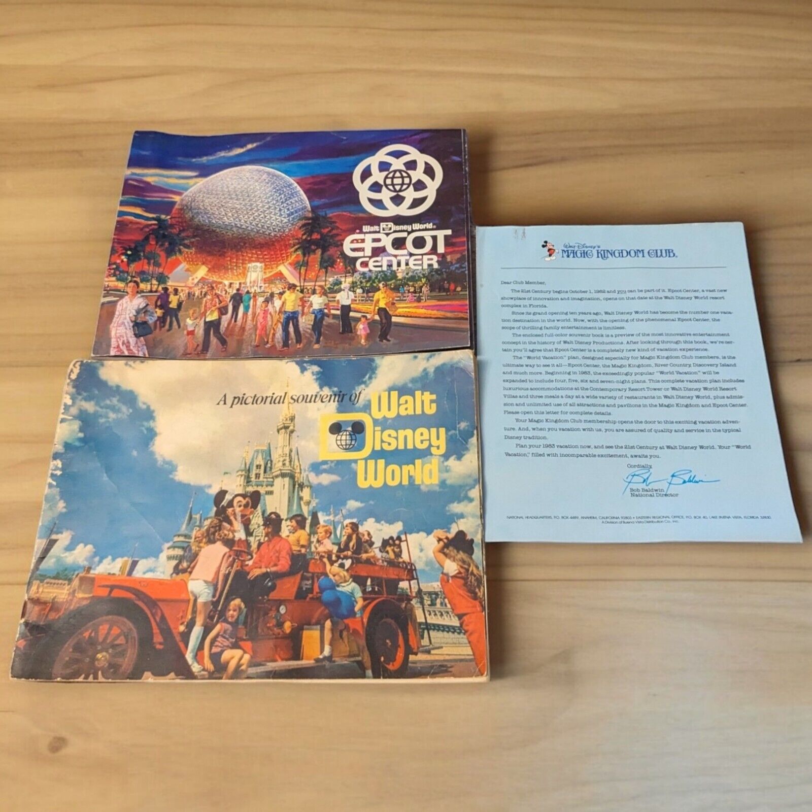 1982 Orlando Florida Walt Disney World Epcot Center FIRST YEAR Program W/ Extra