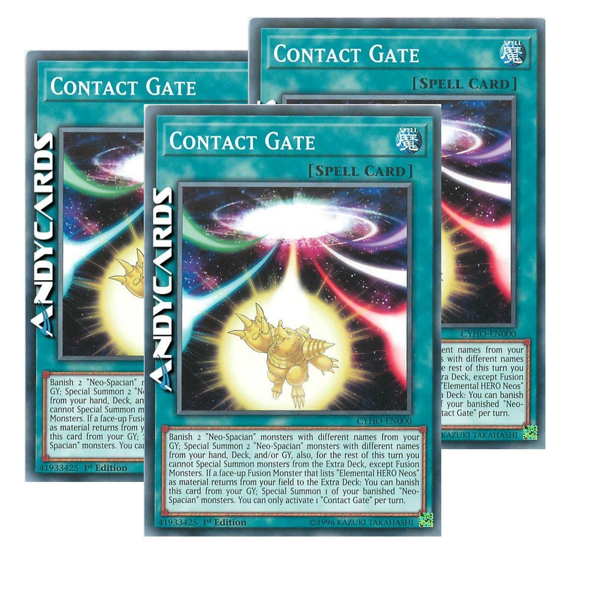 3x CONTACT GATE (Contact Portal) • Common • CYHO EN000 • Yugioh ANDYCARDS