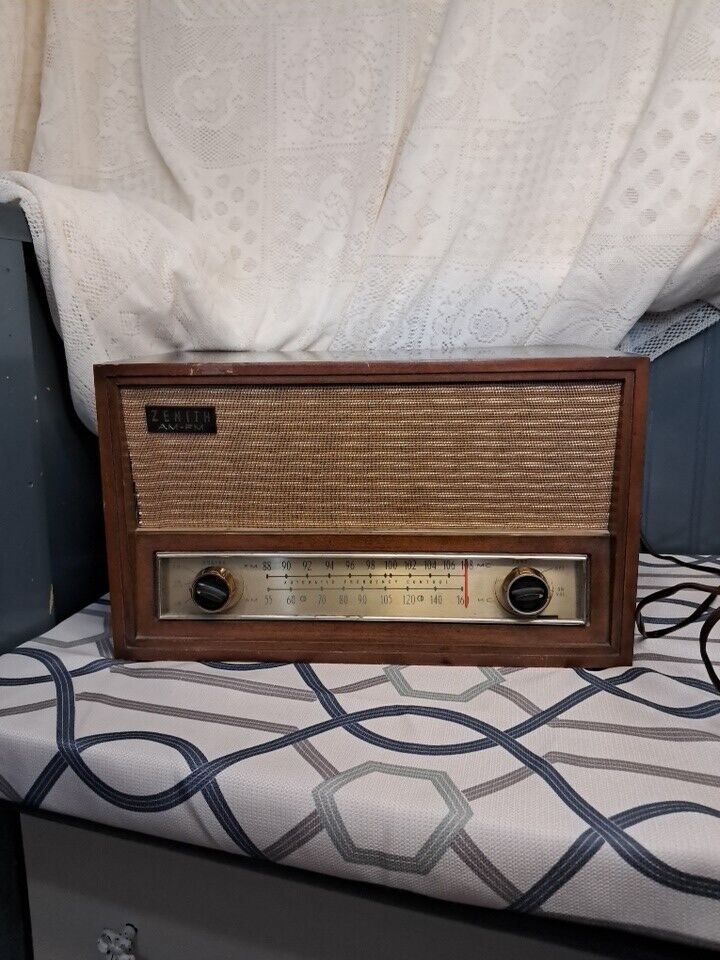 Vintage Zenith G730 1950s AM/FM Tube Radio With Phono Input Rare