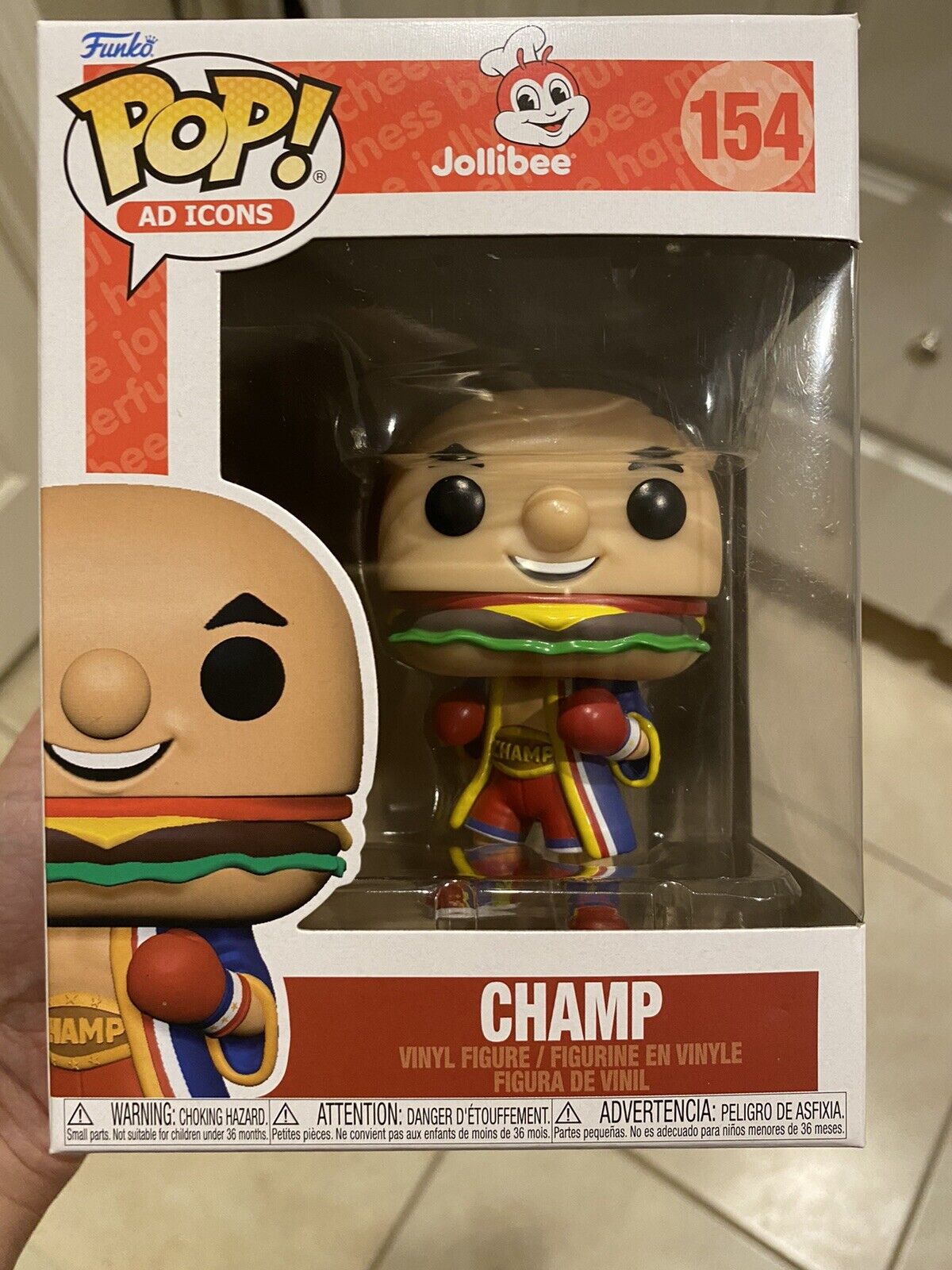 2022 Jollibee Champ Funko Pop Philippines With Protective Cover. Brand New