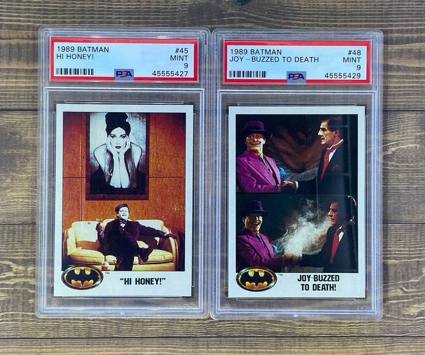 1989 Topps Batman #45 And #48 PSA9 Lot