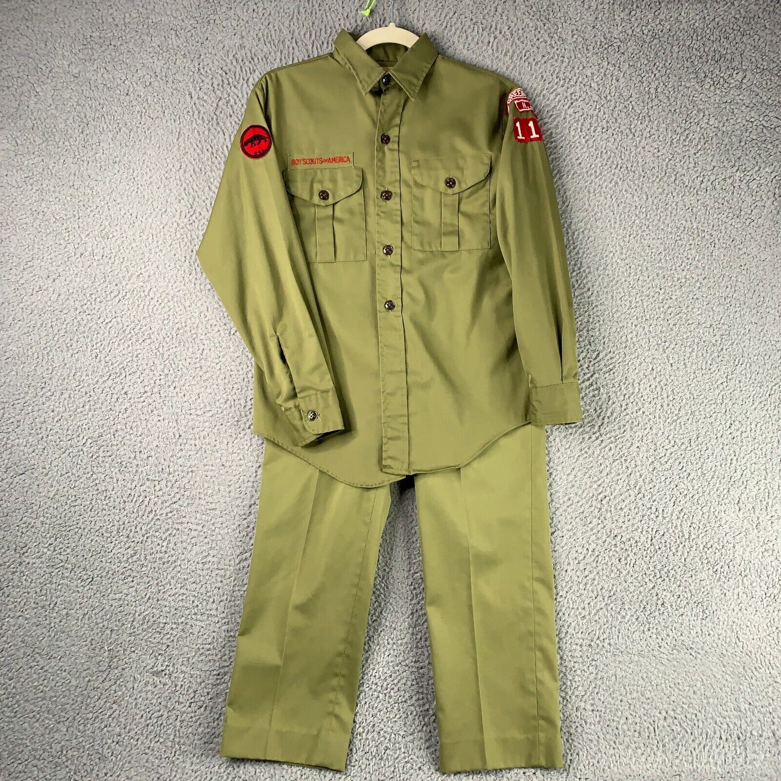 Vintage Boy Scouts Uniform Shirt Pants BSA 1950s 1960s Greenfields NJ Retro Camp