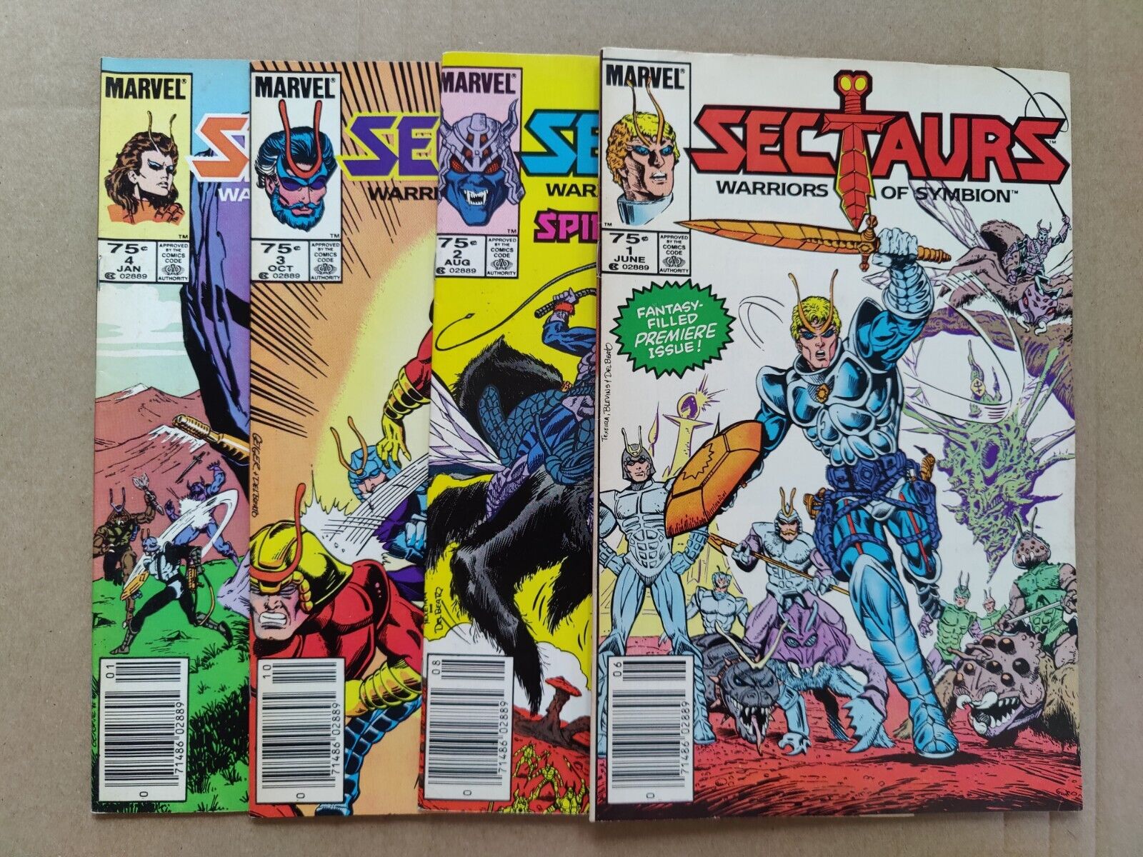 Sectaurs 1 2 3 4 Midgrade Star Comics (Marvel 1985) Newsstand Lot of 4 1st