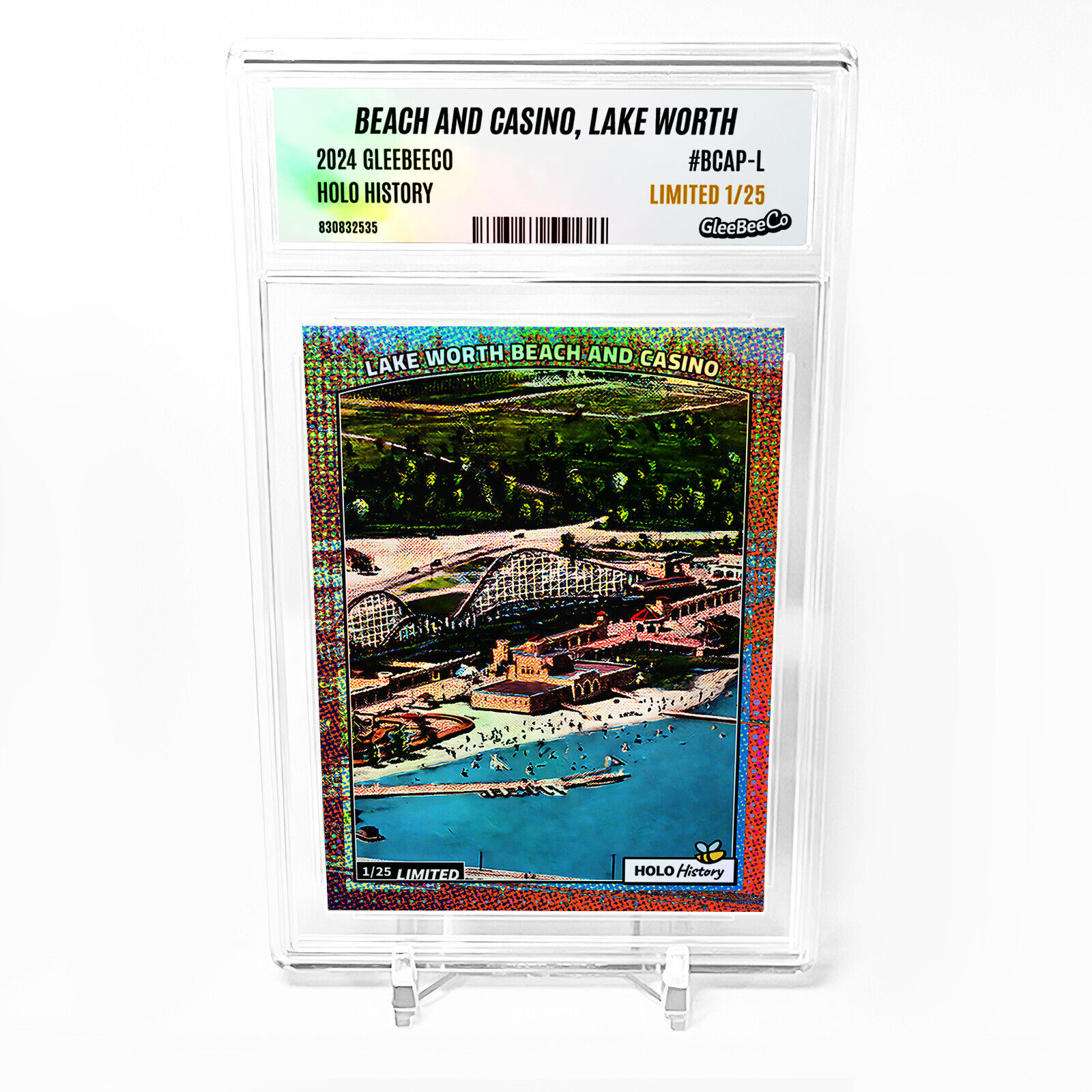 BEACH AND CASINO, LAKE WORTH, FORT WORTH Card 2024 GleeBeeCo Holo #BCAP-L /25