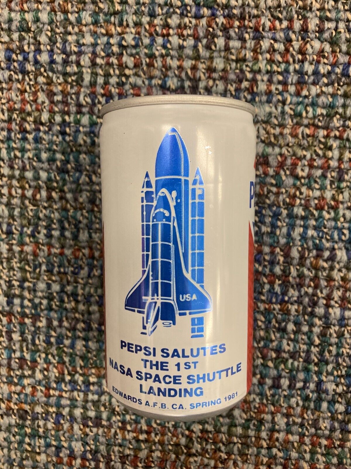 Vintage Pepsi Soda Can Salutes the 1st NASA space shuttle landing 1981 Cola USA
