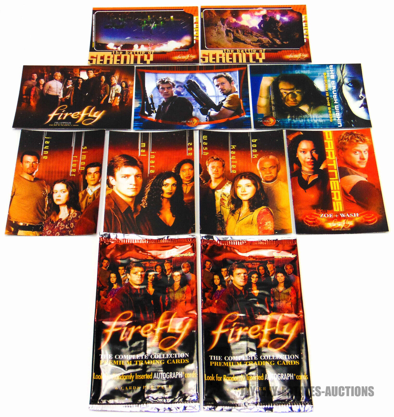 RARE LOT OF 9 FIREFLY PREMIUM TRADING CARDS & 2 EMPTY WRAPPERS 2006 INKWORKS