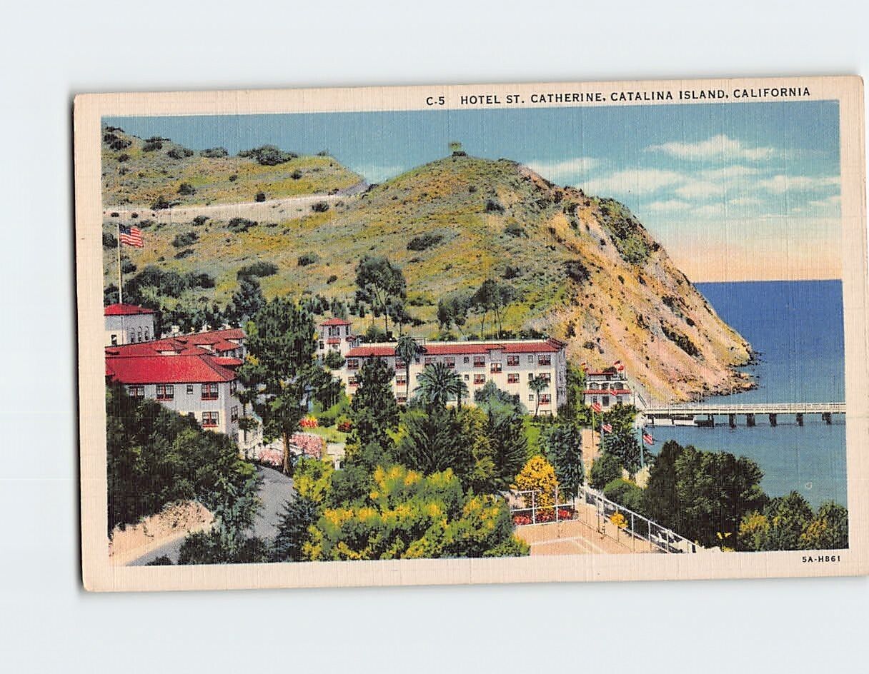 Postcard Hotel St. Catherine Catalina Island California USA