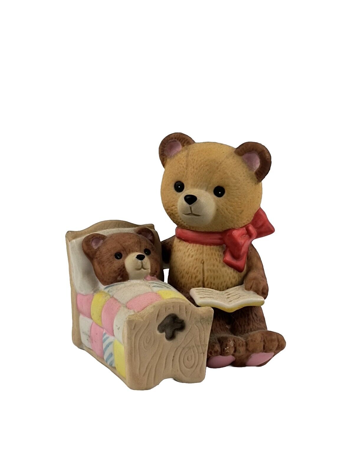 Vintage 1983 Wallace & Berrie Party Bears Story Time Ceramic Figurine