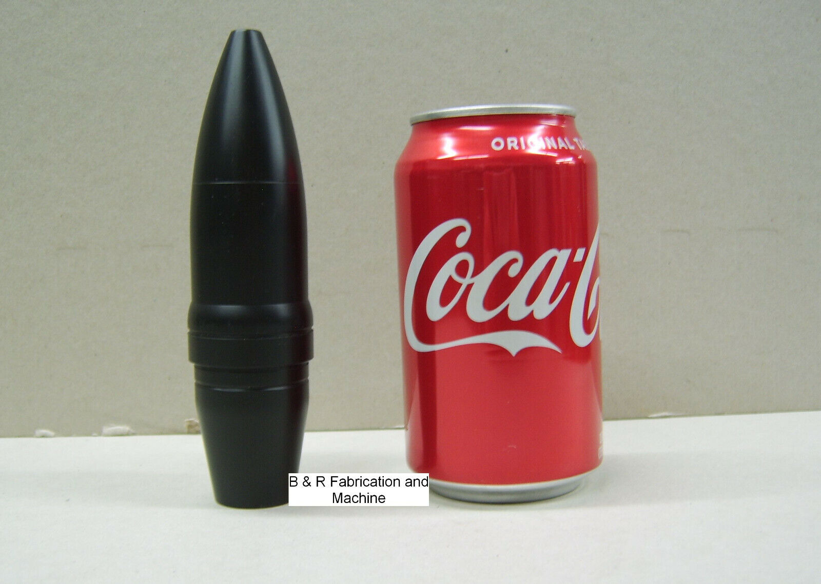 37mm Replica projectile, machined solid, Black Plastic mm54 Airacobra Kingcobra