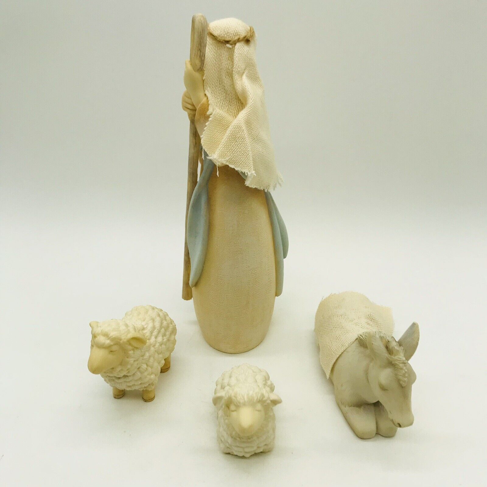 Foundations By Enesco Shepherd With Animals 4 Piece Set Figurine