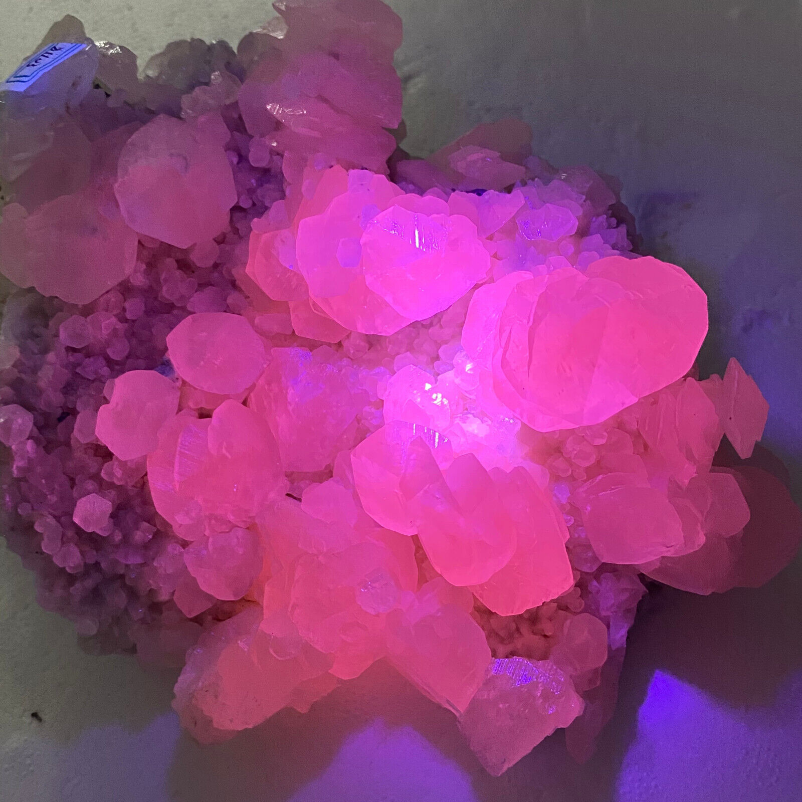1630g Large Light Pink Calcite Crystal Cluster Rainbow Mineral Rough Specimen