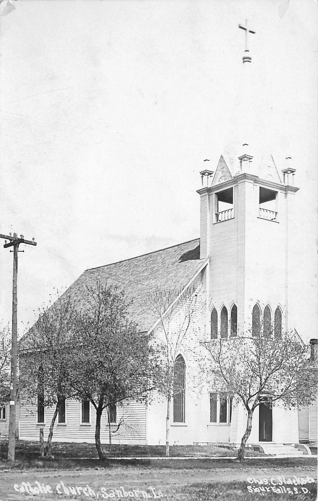 Sanborn IA Roman Catholic Church~Dausch 1st Communion~Father McCormick RPPC 1910
