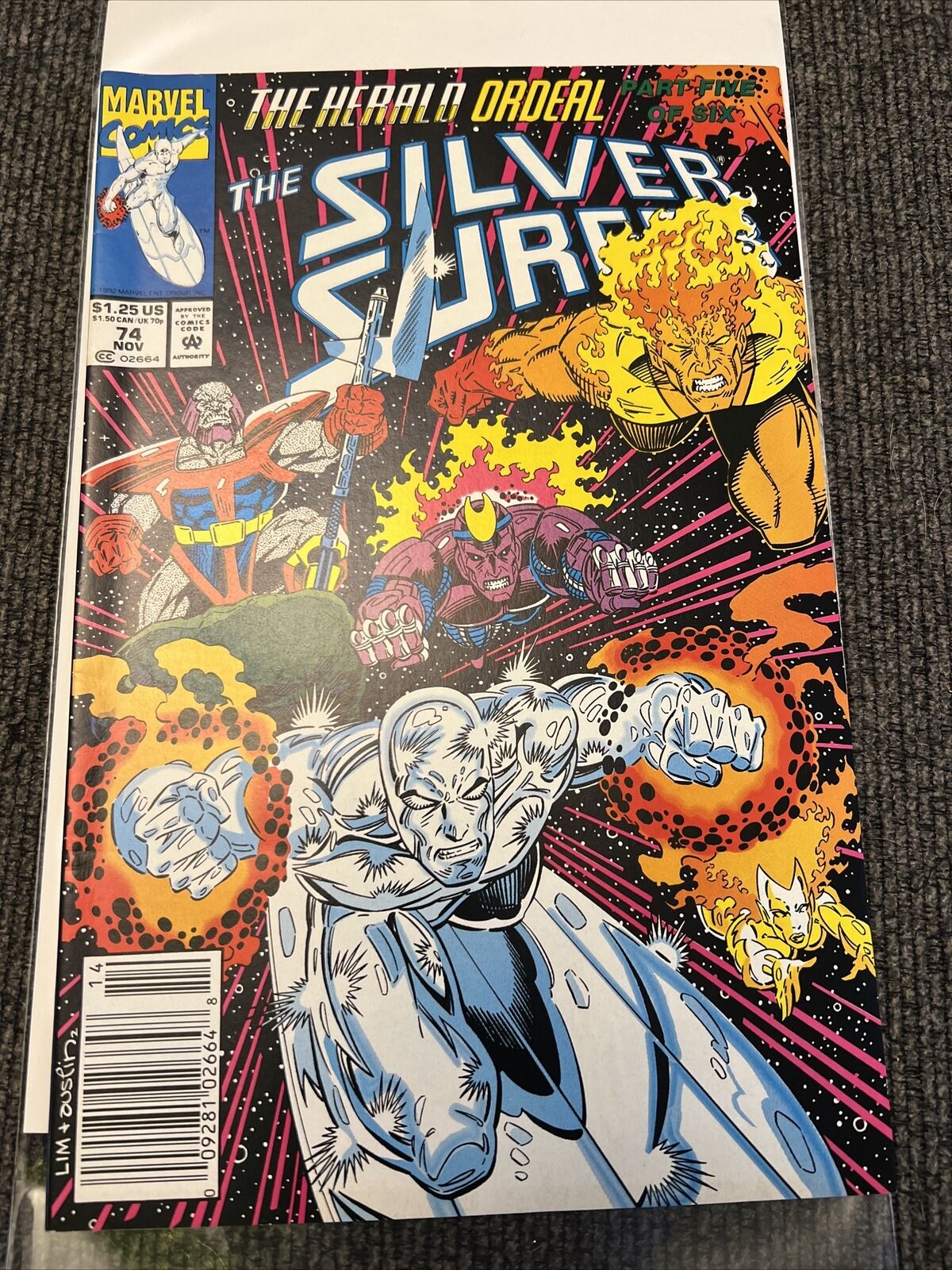 Silver Surfer #74 (Marvel 1992) Newstand Ron Lim Galactus Will Combine Shipping