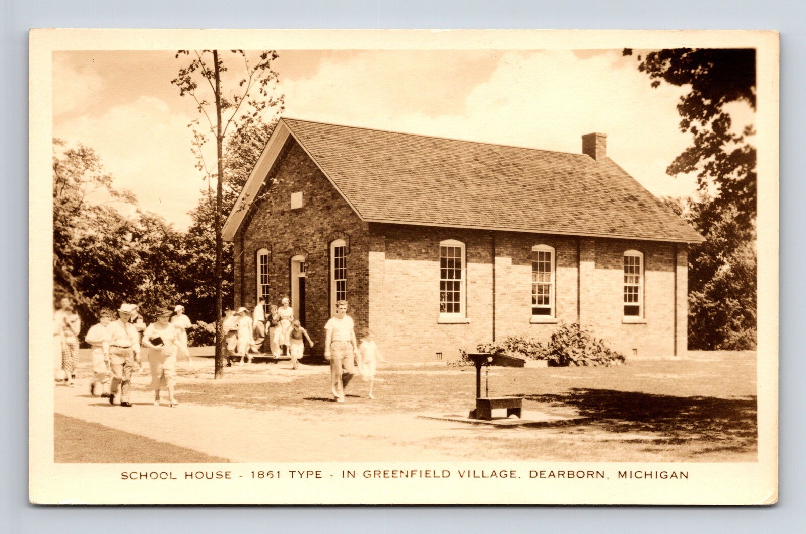 RPPC Greenfield Village School House Dearborn Michigan MI Postcard
