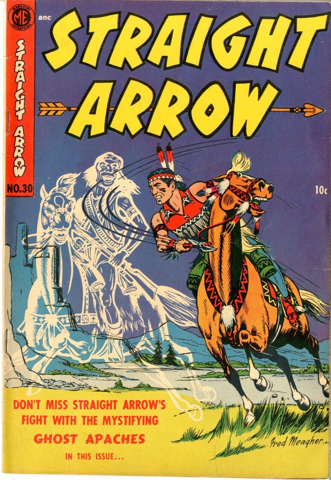 Straight Arrow  # 30   FINE   April 1953     Fred Meagher, Bob Powell creators