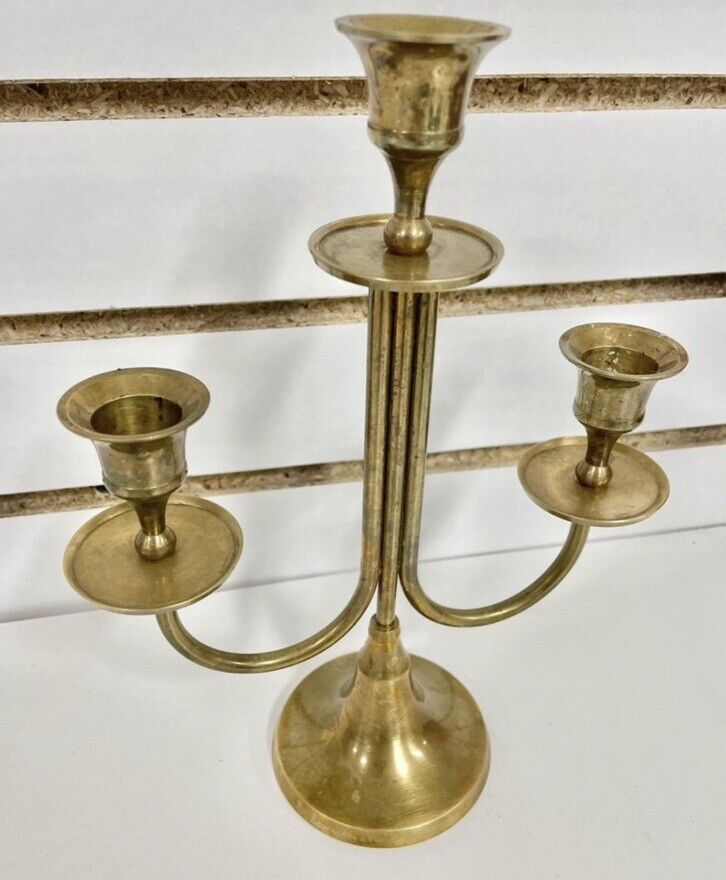 Vintage Candlestick Holder Gold India Accent Decoration NL