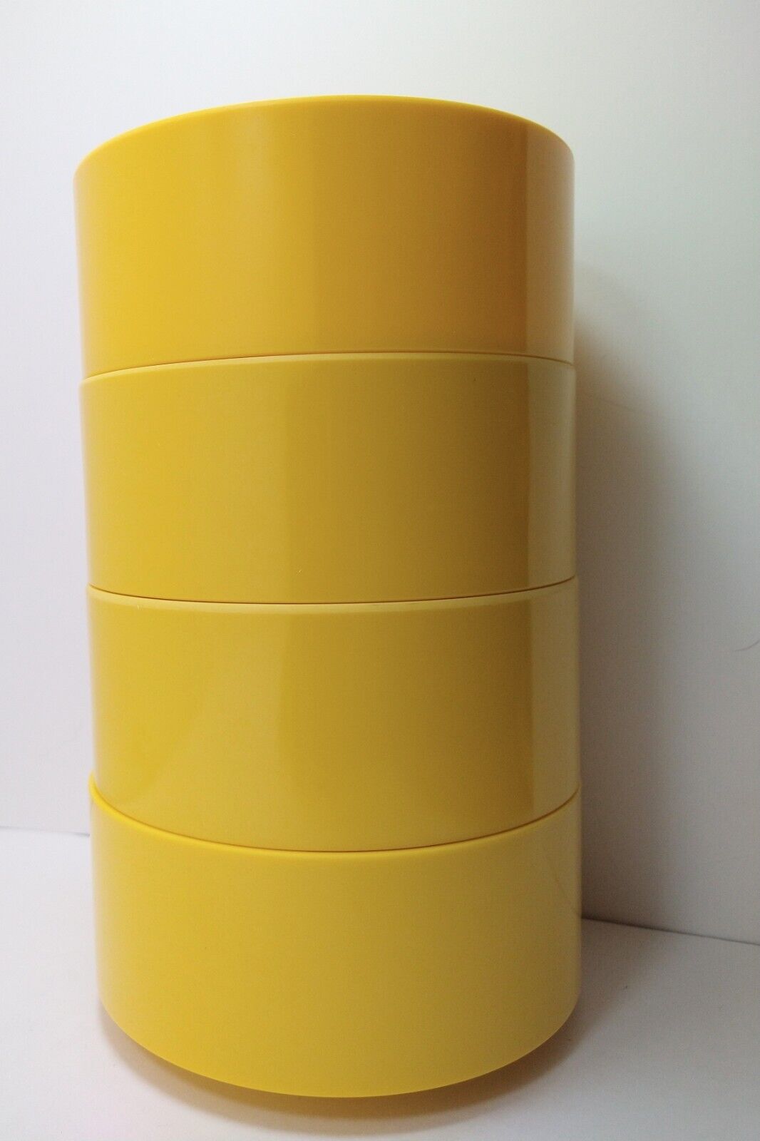 Vintage Heller Massimo Vignelli MCM 4 Stackable Yellow Bowls 