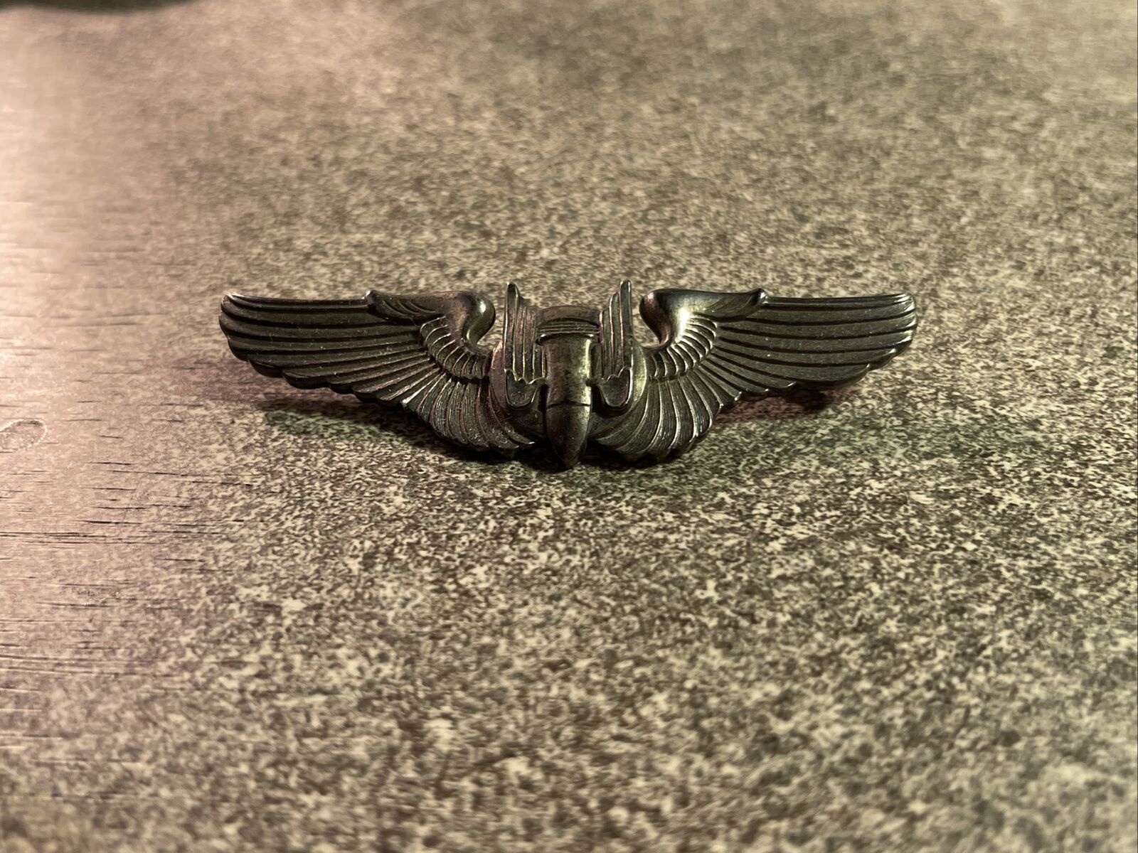 Vintage Original WWII Sterling Silver Bomber Air Force Aircrew Wings 3”