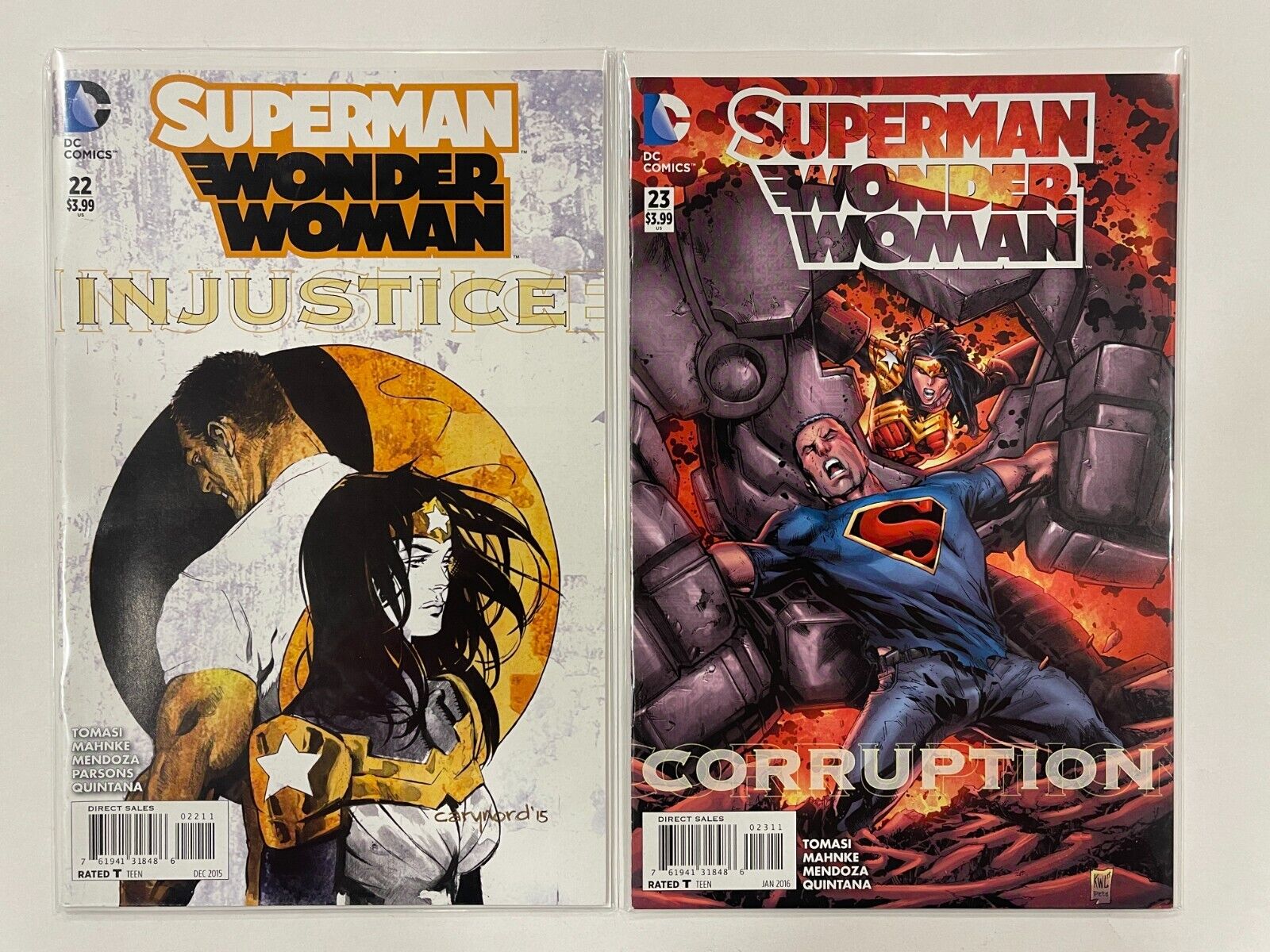 Superman/Wonder Woman LOT RUN (2) #22-23 - 2015 DC Comic Books