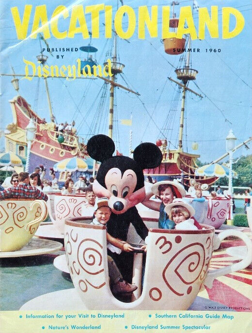 Summer 1960 Vintage Disneyland Vacationland Magazine Souvenir - Good Condition