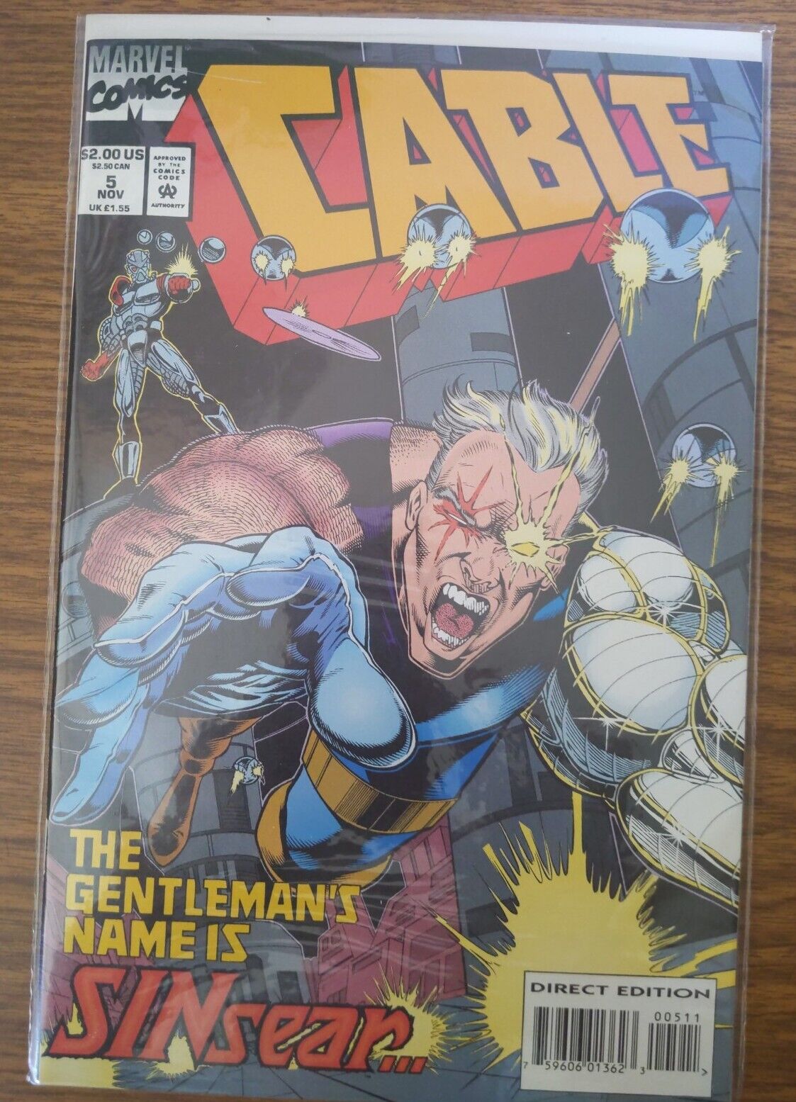 Cable Marvel Comics Nov 1993 #5 The Gentleman\'s Name is Sinsear
