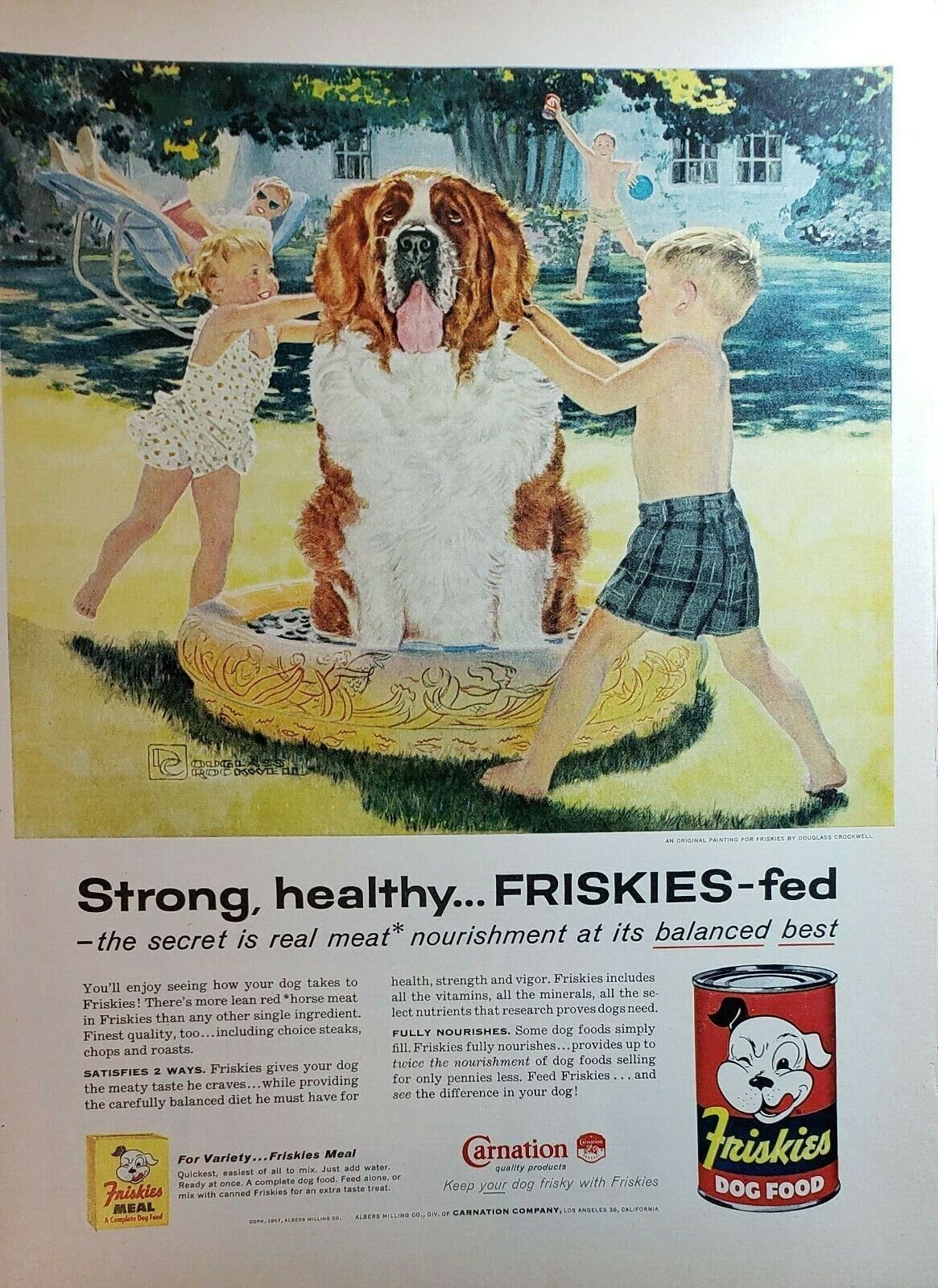 Vintage Friskies Dog Food Print Ads Lot of 12 