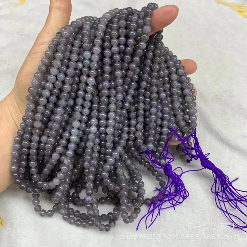 Hetian Jade Smoke Purple Jasper 6Mm 108 Buddhist Beads Many Circles Hand String