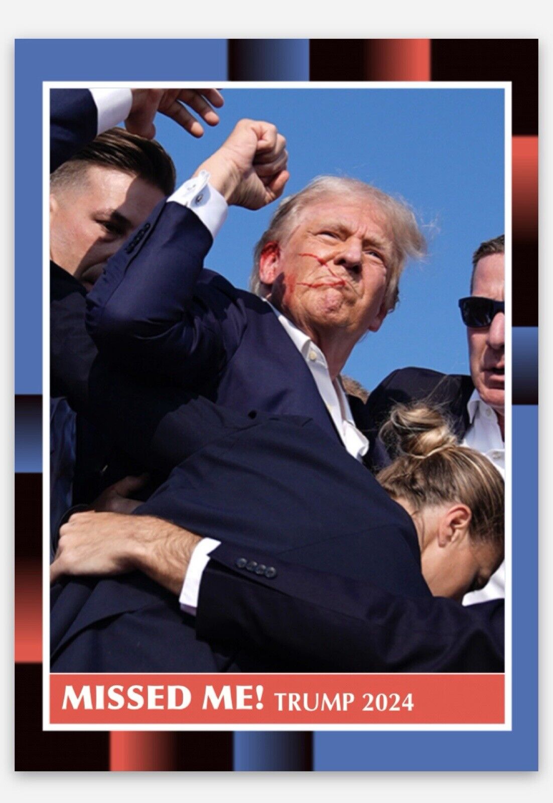 Donald Trump The Shot Missed Custom trading card MAGA USA #45 #47 Biden Fired