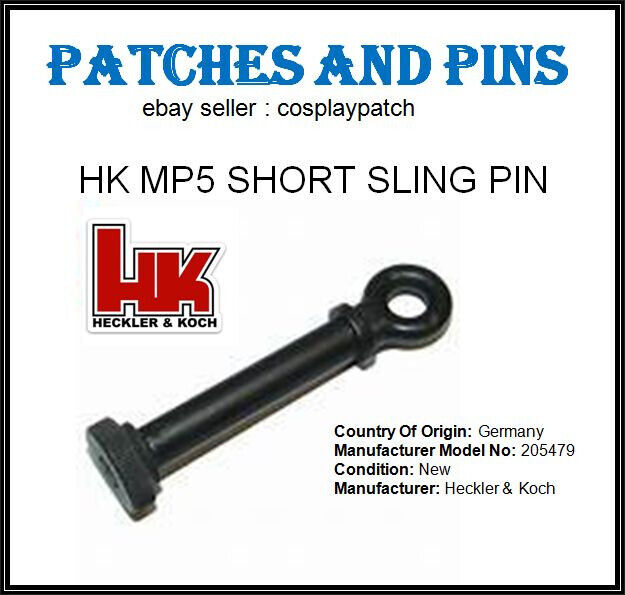 HK MP5 SLING PIN (SHORT) - PERFECT GIFT OR FOR KEY CHAINS / KEY RINGS