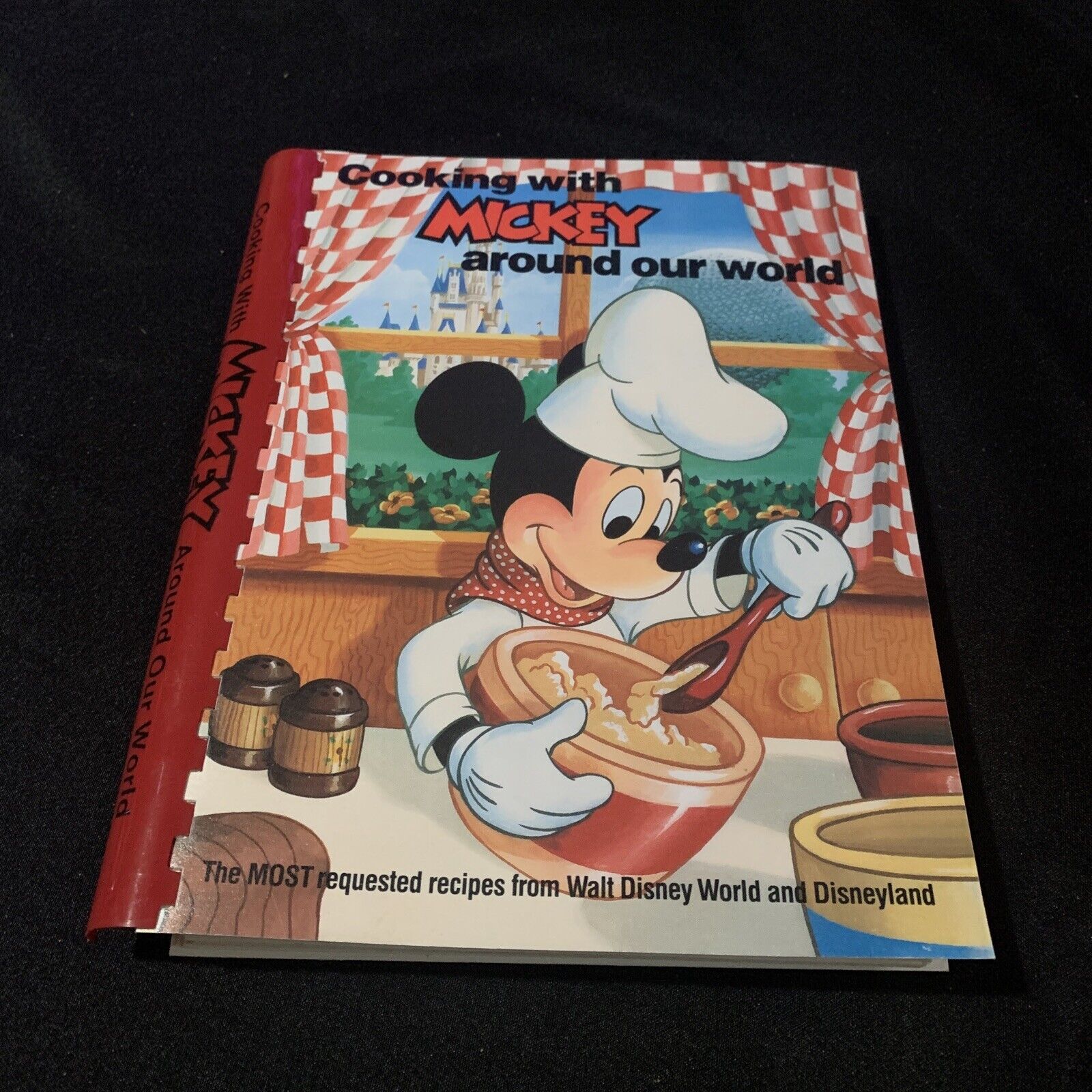 Vintage 1986 Cooking with Mickey Around Our World Cook Book