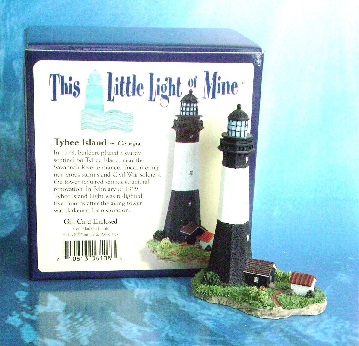 Harbour Lights Mini Tybee GA Little Light Of Mine LL108 Figurine Lighthouse Box