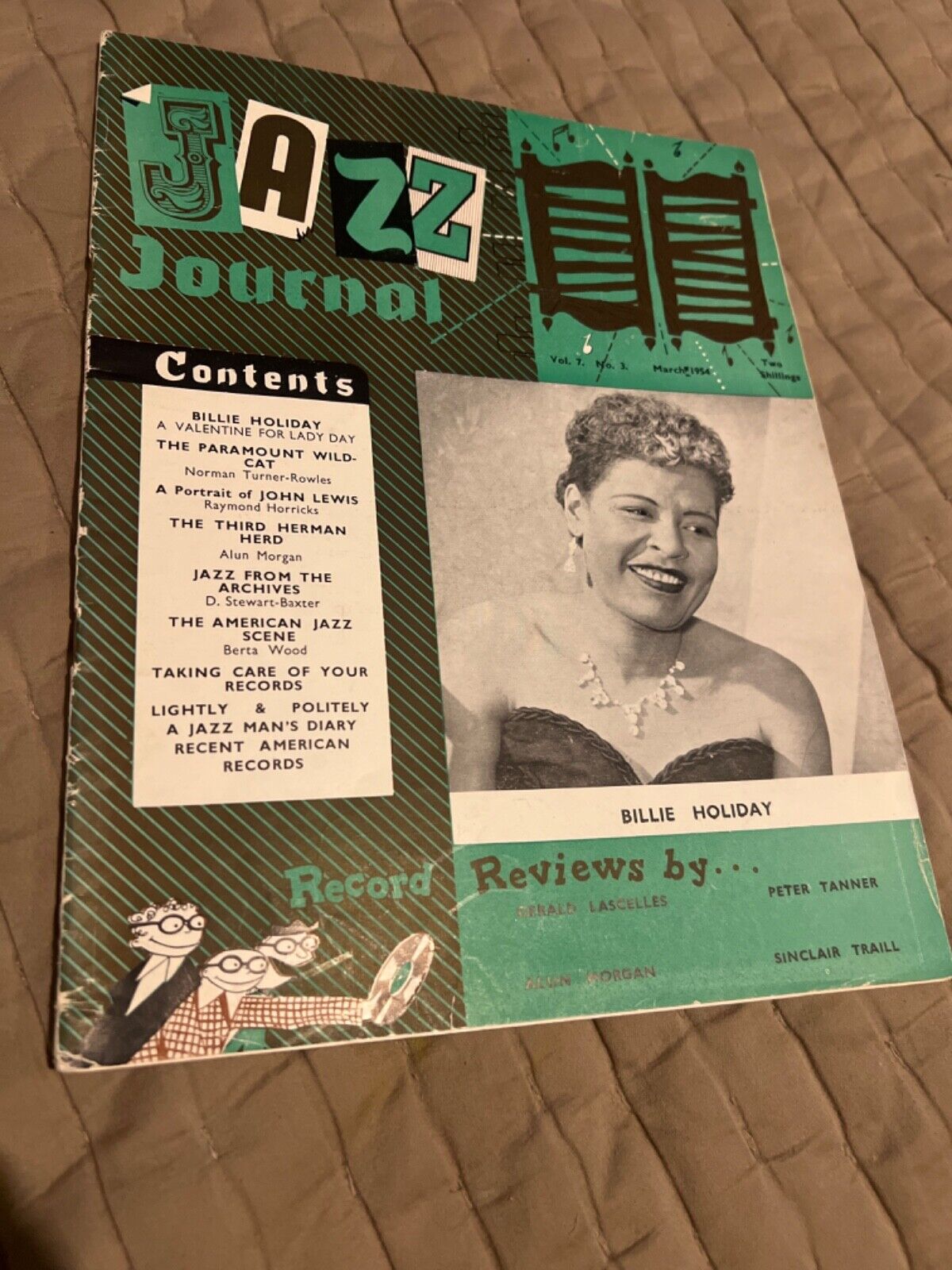 Rare Jazz Journal Cover Photo Billie Holiday March 1954