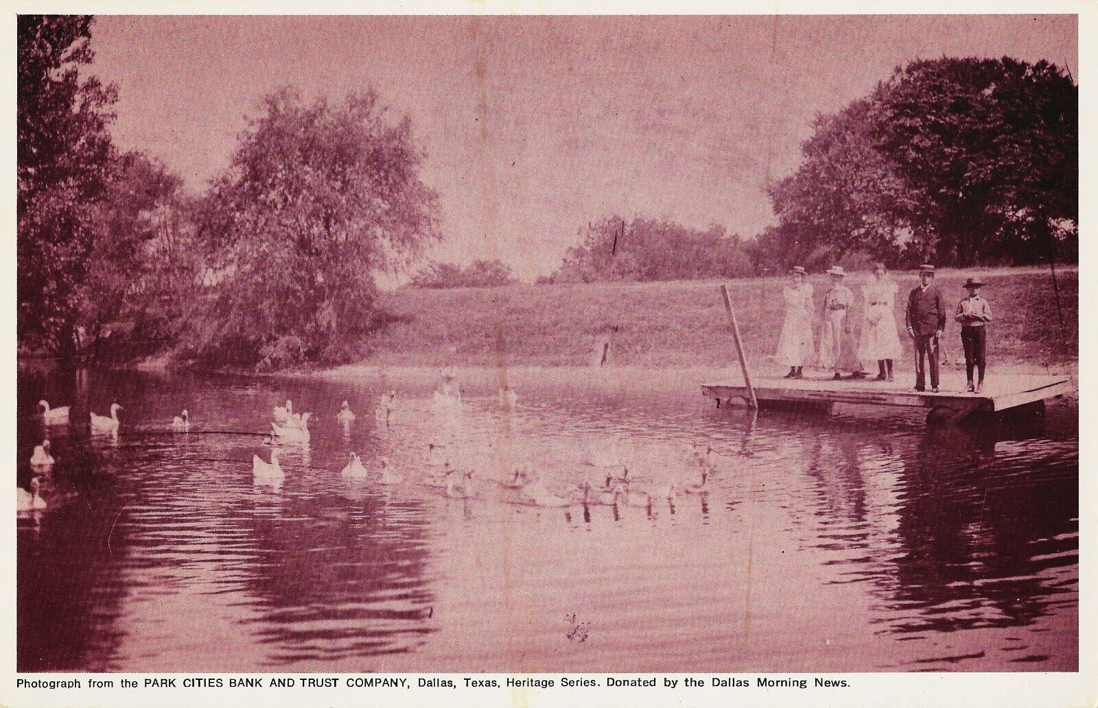 Postcard TX Dallas Park Cities c1900s Exall Lake (now part of Turtle Creek)
