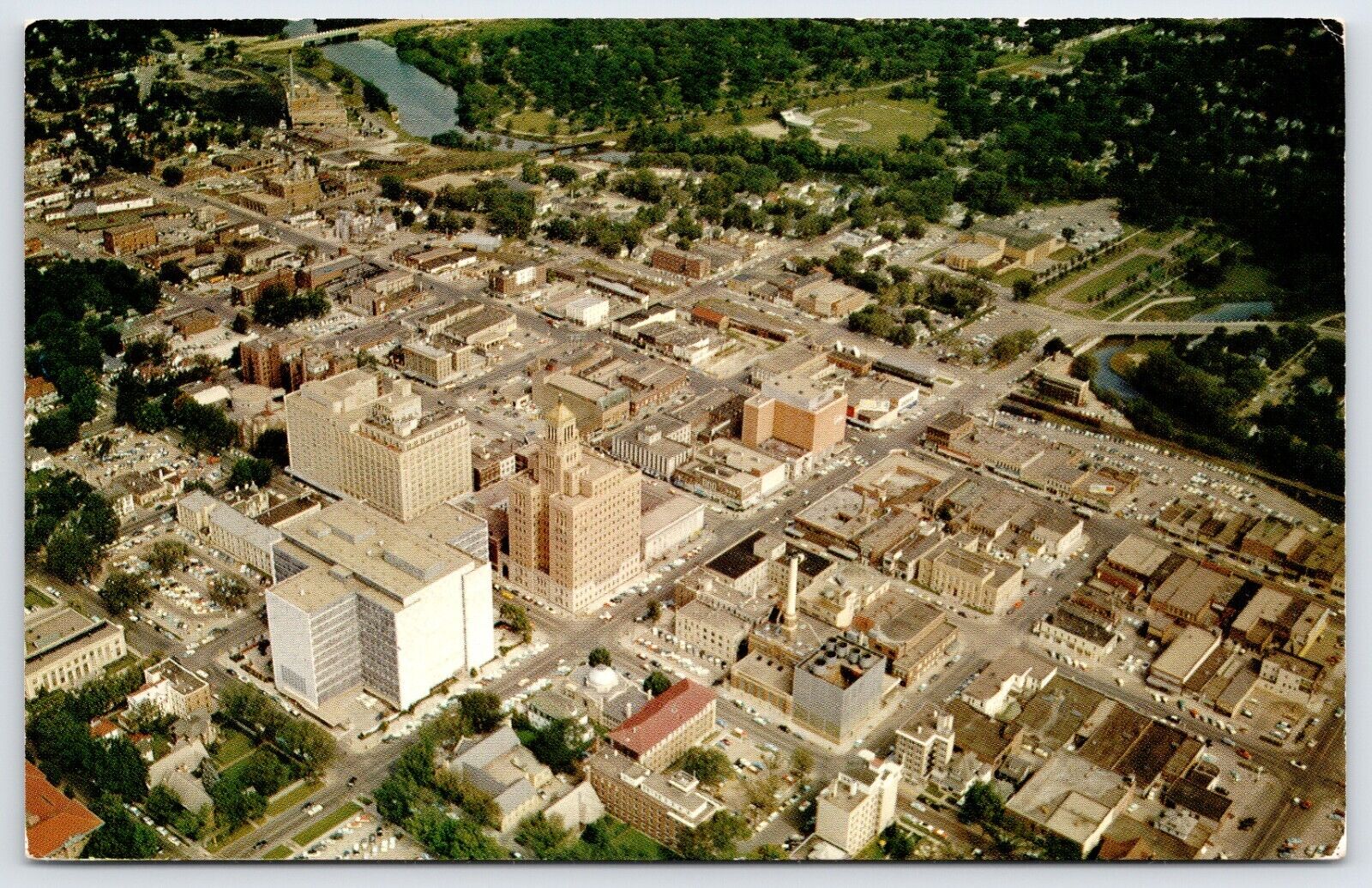 Postcard Aerial View Of Rochester Minnesota Unposted