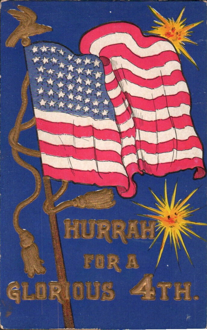 Antique Postcard 4th of July Hurrah For a Glorious 4th Ullman Manufacturing Co.