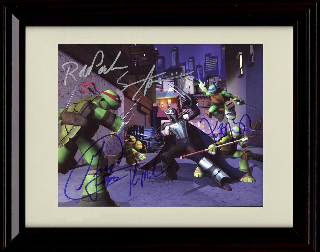 8x10 Framed Teenage Mutant Ninja Turtles Cast Autograph Promo Print - Landscape