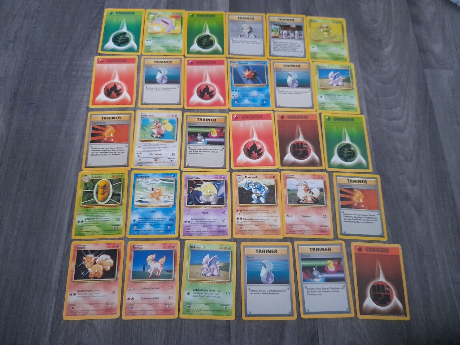 30x Piece Pokemon Cards Collection Base Set Maschock Ponita Vulpix �Shipping
