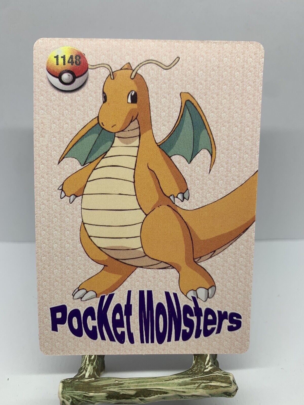 Dragonite 1148 Vintage Pokémon Non Holo Sticker Card