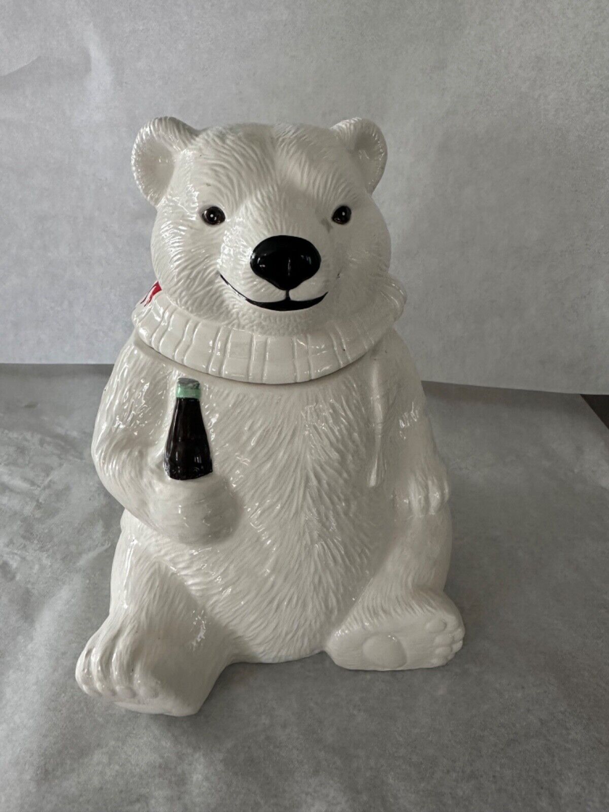 Coca Cola polar Bear Cookie Jar vintage ceramic