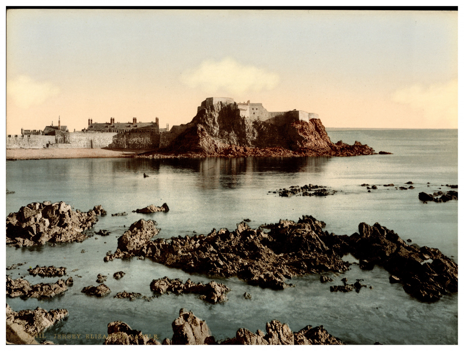 England. Channel Islands. Jersey. Elizabeth Castle, St. Heliers. Vintage Phot