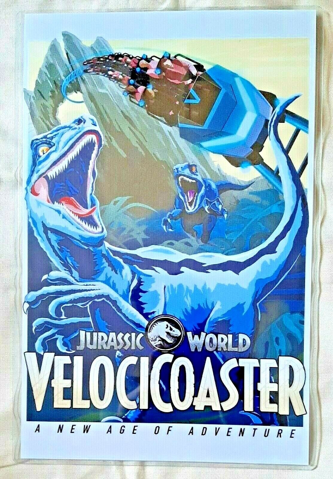 Velocicoaster Universal Studios Jurassic World Park  Poster Art Print 11\