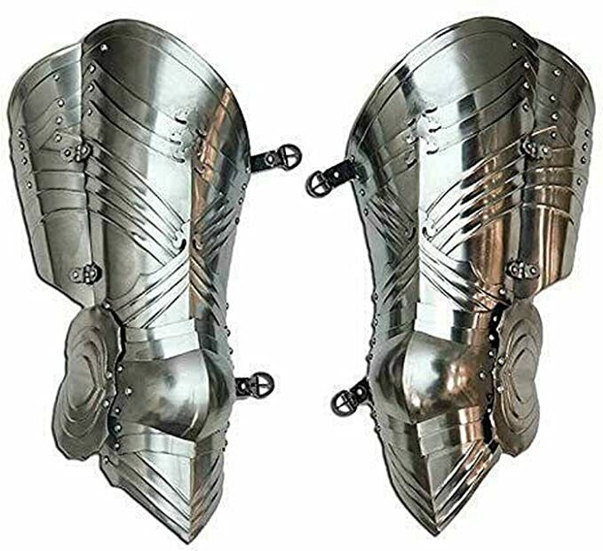 Medieval Vintage King Full Leg Guard with Adjustable Fitting Reenactment Replica