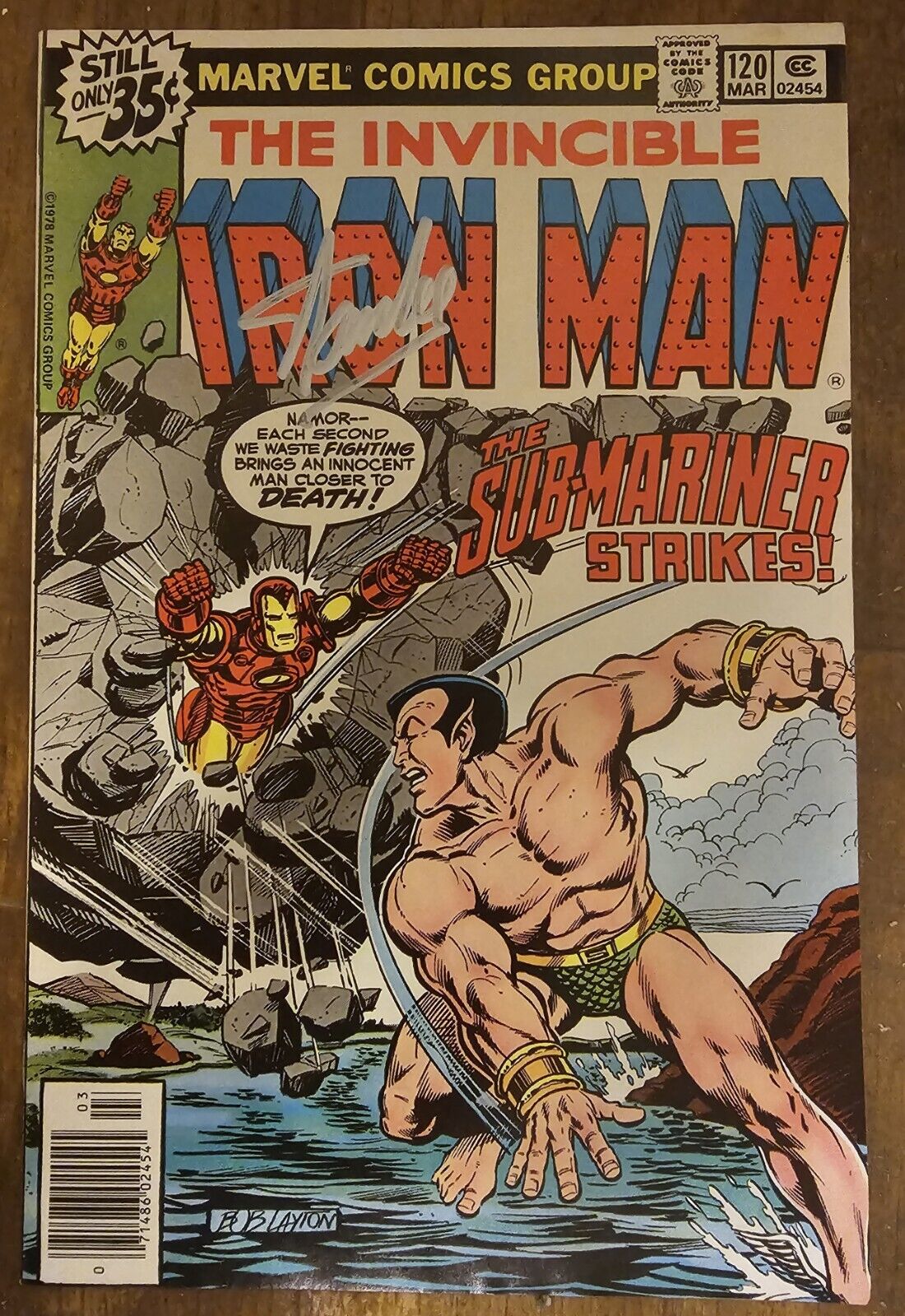 Iron Man 126, Excellent Stan Lee Signature, VF