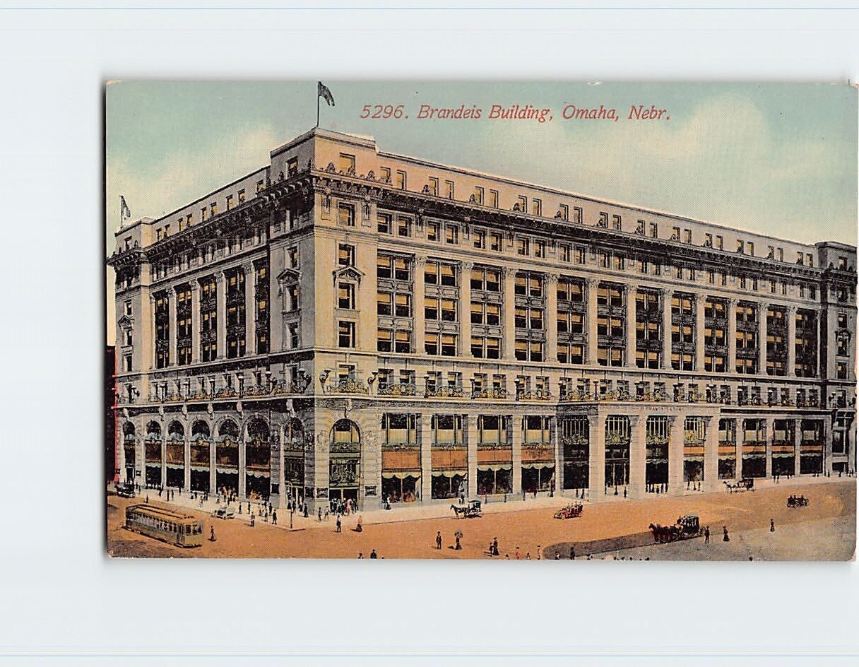 Postcard Brandeis Building Omaha Nebraska USA