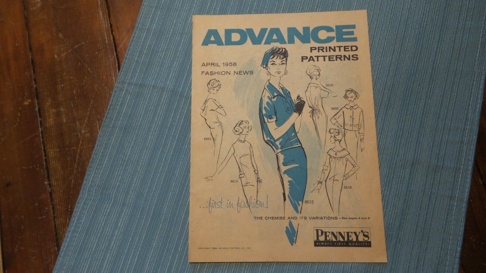 1958 ADVANCE April Fashion News BOOKLET Preview, Patterns, Design, Fashion